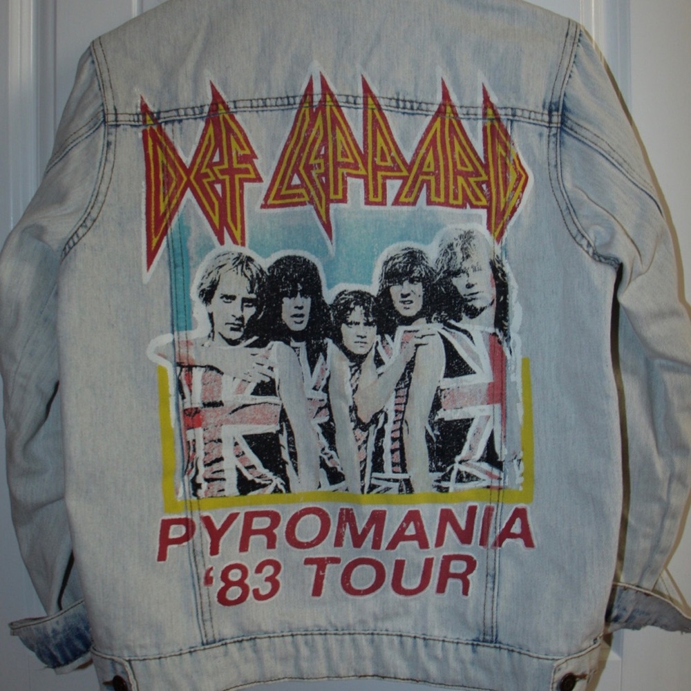 Def Leppard Acid Wash Jean Jacket